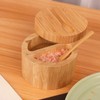 Bamboo Salt and Pepper Bowls by HTB, Divided Salt Cellar