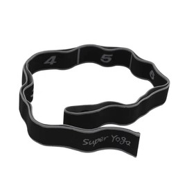 Yoga Stretch Gurt, Stretching Band Strap mit 8 Intensitätsstufen, Fitness-Gummiband Segmentiertes Widerstandsband für Yoga r für Yoga, Latein, Pilates, Tanz, Fitness （Grau）