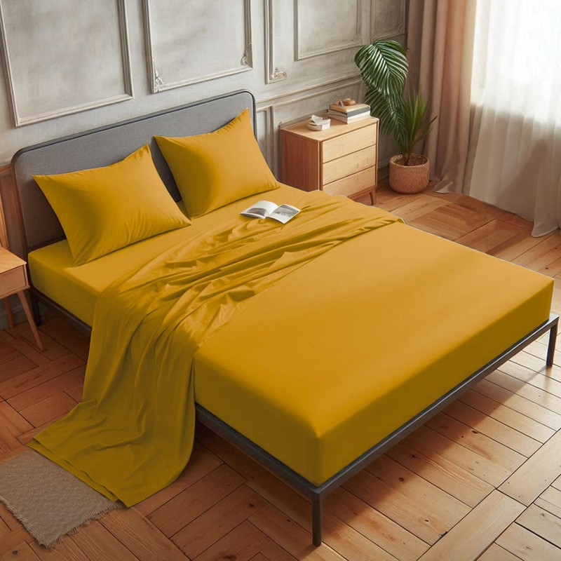 Aspire Homeware King Size Fitted Sheets - 25 cm Deep