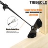 TIBEGOLD Anti Sag Gate Kit for Wooden Fence, Black Gate