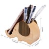 AhfuLife Wooden Elephant Cell Phone Holder/Stand with Pen&Pencil Holder/Pot, Desk