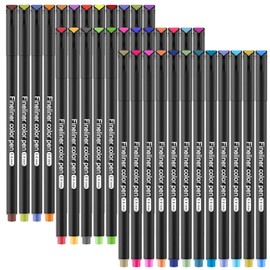 GOLDGE Fineliner Pens, 36-Colors Fine Point Pens Set with 0.4mm Fine Tip, Fineliner Color Pen for Drawing, Sketch, Writing, Journal, Note and Coloring Books