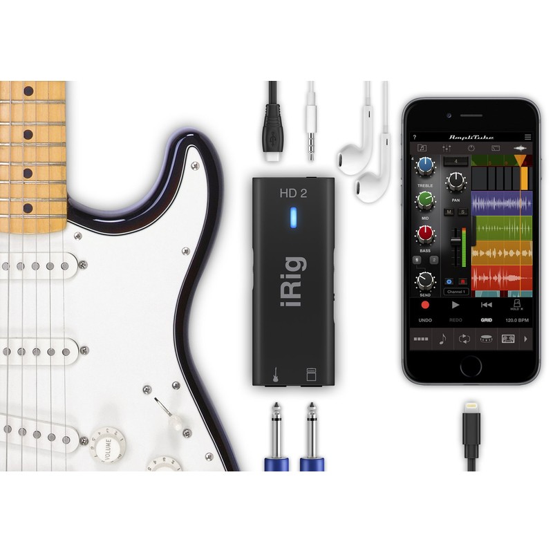 IK Multimedia Mobile Digital Audio Interface for Guitar Bass iRig