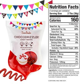 Chocodrizzler Candy Wafers Microwaveable Pouch 2 Oz (Red)