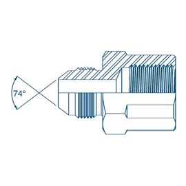 3/4 JIC x 1/2 BSP M/Fix Fem Ext