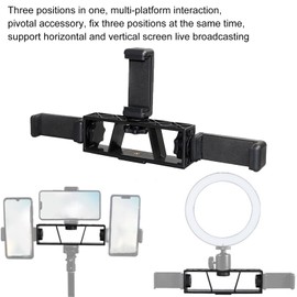 LUORNG Triple Camera Stand Single Camera Dual Camera Expansion Stand Multi Camera Stand Small Plastic for 1/4 Standard Base Receiver Hole Connection Tripod Desktop Stands Mobile Phone Photo Stands