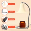 Yeuslor White Trumpet-Shape Candle Warmer Lamp,with Timer and Dimmer,Adjustable Brightness,All