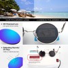 GQUEEN Retro Round Polarised Sunglasses Men Women UV400 Protection MEZ1,