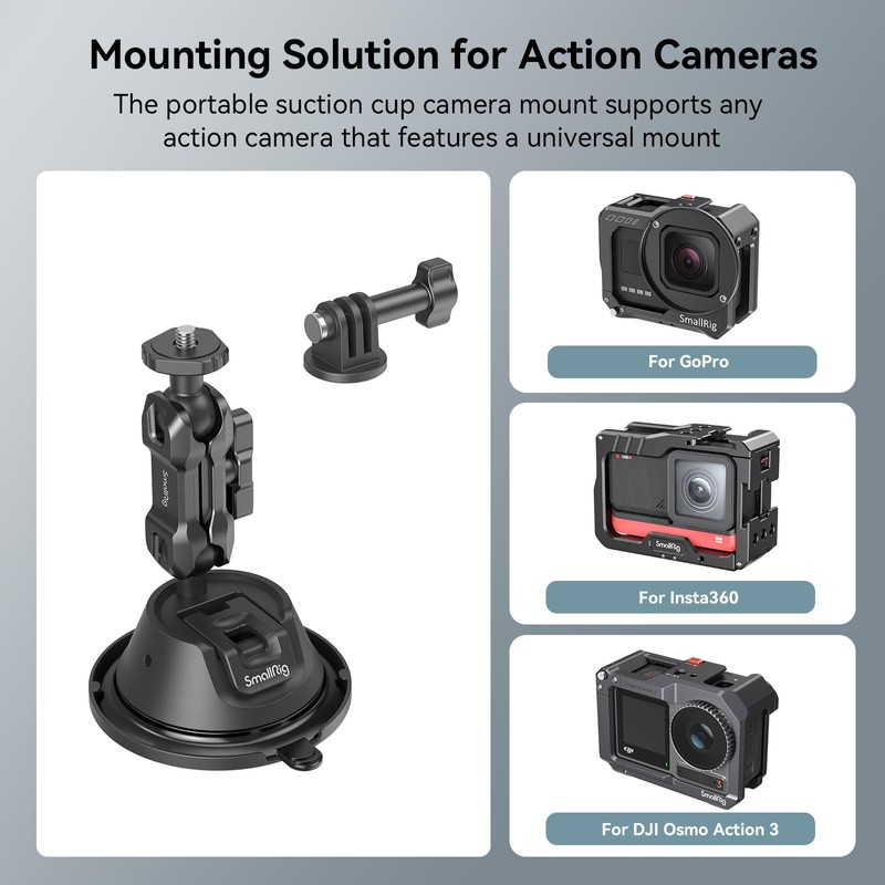 SMALLRIG Suction Cup Mount Dual Layer Suction Cup Mount for