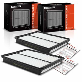 A-Premium Filtro de aire de motor de 2 piezas compatible con Hyundai Santa Fe, Santa Fe Sport, Santa Fe XL y Kia Sorento, 2013-2019, 2.0L 2.4L 3.3L, panel rígido, reemplazo# 281132W100
