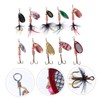 Generic Trout Spinner Lures Kit 10 Simulation Baits Spinnerbait Fishing