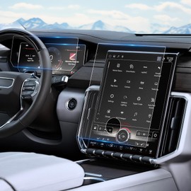 WEIPIN For 2024-2025 Acadia (Elevation/AT4/Denali) Screen Protector 15 Inch Matte Anti-Glare Tempered Glass Touchscreen *1 + 11 Inch Nano Dashboard *2 9H Hardness Glass - No More Glare&Fingerprint