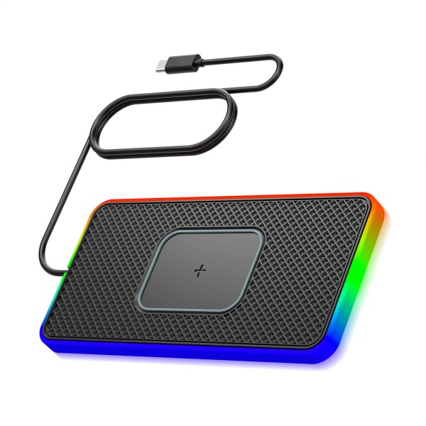 Unbranded NEW RGB Silicone Non Slip Pad Car Wireless Phone