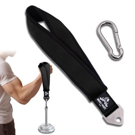 WRIST FIGHT Heavy-Duty Arm Wrestling Strap for Pronation, Forearm, and Bicep Strength Training – Thick Webbing with Fleece Lining & Stainless Steel Triangular Buckle (Black)