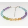 Aquamarine, Citrine, Amethyst & Peridot 4 mm Rondelle Shape Faceted
