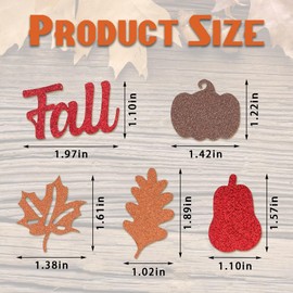 Hying 200PCS Fall Confetti for Table, Orange Brown Red Sequins Pumpkin Fall Maple Leaf Confetti for Home Thanksgiving Holiday Party Decoration Crafts Table Decor Supplies Autumn Table Decorations