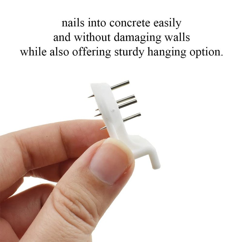 Odinest 0.7cm Length Hardwall Hanger Non-Mark Instantly Hanging Strong Adhesive