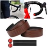 2Pcs Cycling PU Leather EVA Handlebar Belt Road Bike AntiSlip
