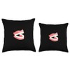 False Teeth Dentures Funny Dentist Prosthodontist Throw Pillow