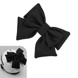 Merdege Bow Helmet Accessory, Removable Helmet Bow for Women, Cute Motorcycle and Electric Vehicle Decoration (Black)