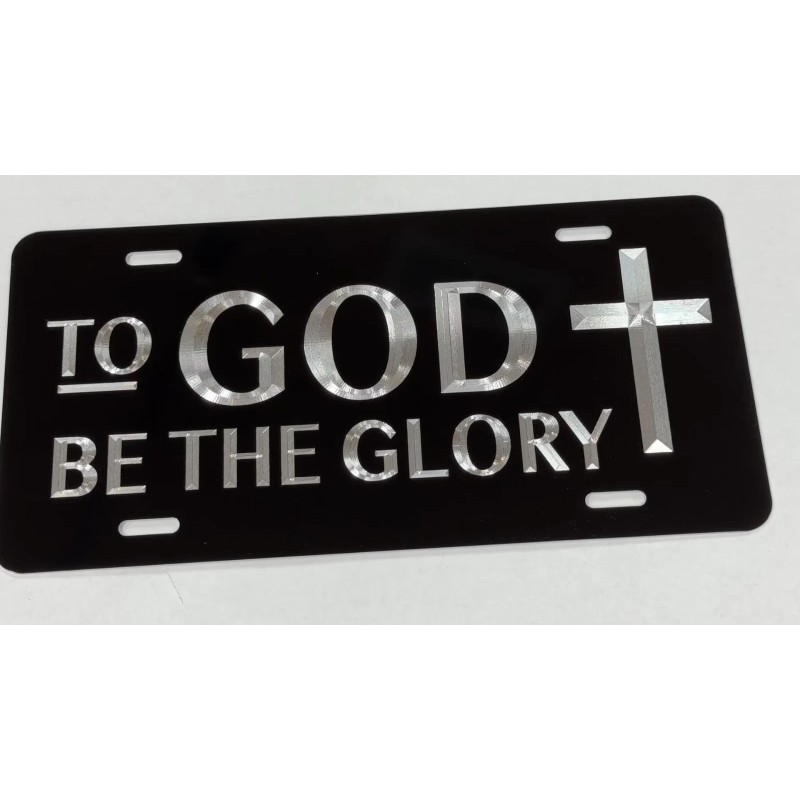 Diamond Etched Products To God be the Glory Christian Car