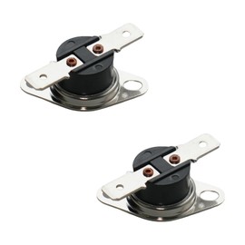 2-Pack KSD201 110-0°C Thermostat Thermal Fuse Switch, Normally Closed Temperature Control Compatible for GE Microwave Ovens JES1657SMSS and More, Safety Cutoff Switch Replacement
