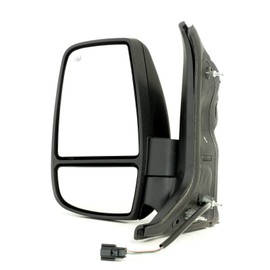 Replacement Driver Left Side Door Mirror Textured Back Cover Power Adjustment and Heated Glass With Signal Light for Ford Transit T150 T250 T350 T350HD from 2010 to Onward