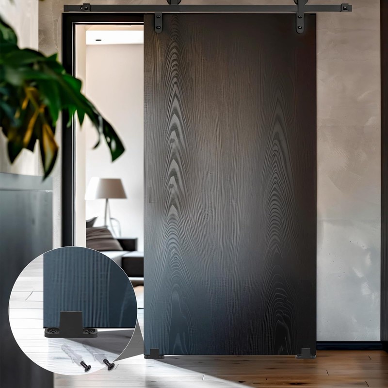 8 Set barn Door Floor Guide Rails, Sliding Wardrobe Door