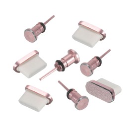 MECCANIXITY USB Type C Anti Dust Plug Port Duct Covers Caps USB C Port Protectors for Type C Port, Rose Gold Pack of 4