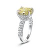 4.5ct Cushion Cut 925 Silver Yellow Stone Engagement Ring for