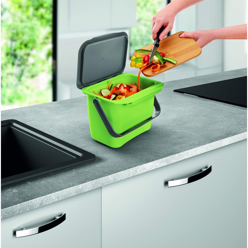 Metaltex Waste Bin Plastic Green 25 x 20 x 19