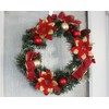 tinsel time 40cm Traditional Christmas Pine Wreath with Baubles, Assorted