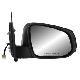 Passenger Side Mirror for Toyota Tacoma, textured black, foldaway, w/o puddle lamp, w/o spot Mirror, w/o blind spot detection system, Heated Power