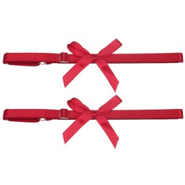 Bridal Garters Wedding Garters for Brides 2 Pieces Elastic Thigh Straps with Black Bow Red