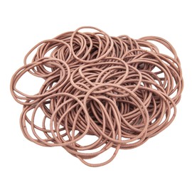 100pcs Hair Bands，Small Ponytail Holders Hair Bobbles Hair Accessories for Women Girls Kids Men，Bulk Hair Ties for Thick and Curly Hair (Pale Pink)