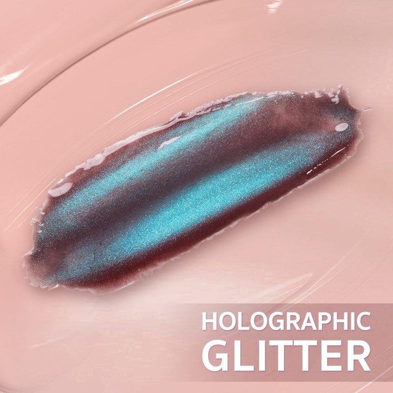 GAOY Cat Eye Gel Nail Polish, 16ml Glitter Holographic Nail