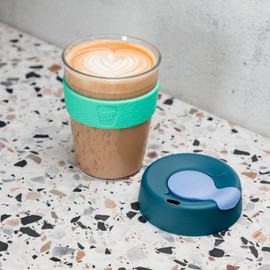 KeepCup Original, Lightweight Plastic Reusable Coffee Cup with Splashproof Sipper Lid - 12oz/340ml - Matcha