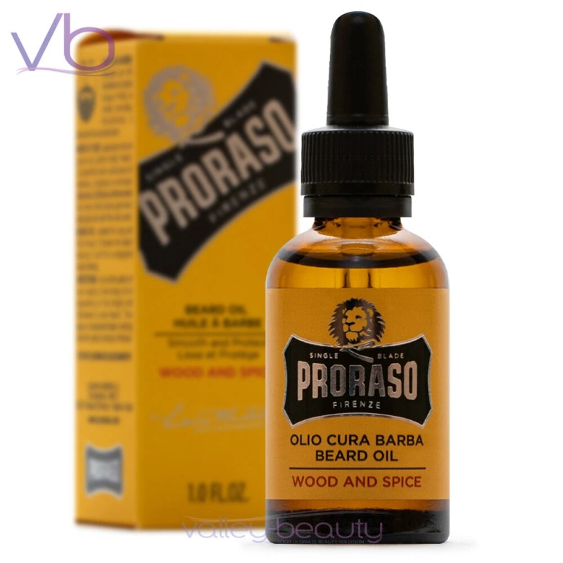 Aceite italiano para barba y bigote PRORASO de una sola
