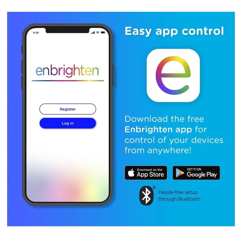 Enbrighten 24in. LED Wi-Fi Light Fixture, White, 58261-T1