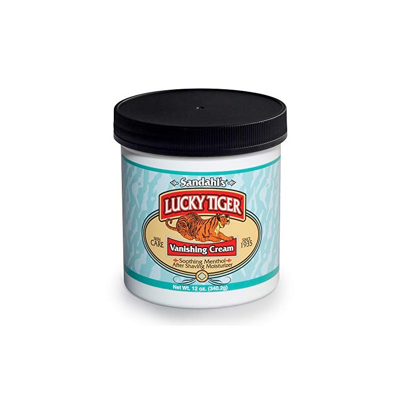 Lucky Tiger Vanishing Cream, Menthol Mint 12 oz (Pack of