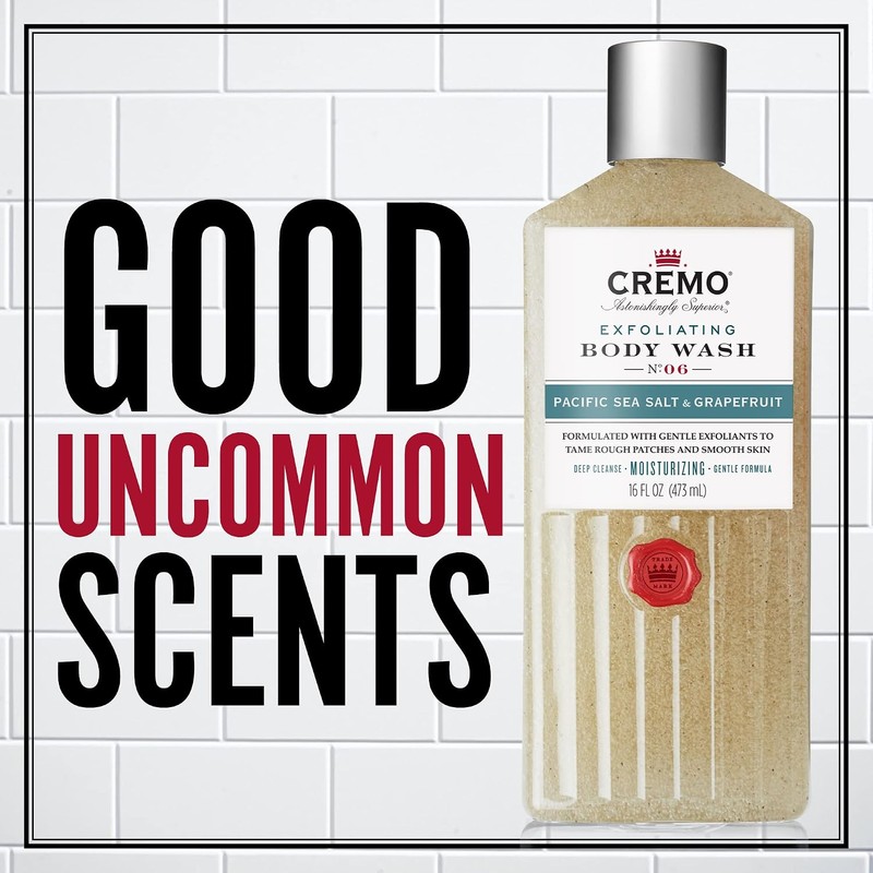 Cremo Exfoliating Body Wash, Pacific Sea Salt & Grapefruit, 16oz,