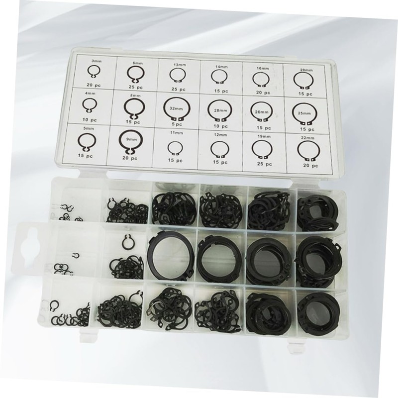 VILLFUL Carbon Steel Snap Ring Set 18 Sizes Retaining Ring