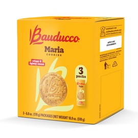 Bauducco Maria Cookies, 18.0 oz (Pack of 3) - Classic Crispy Cookies for Snacking, Coffee, or Tea - Perfect Dessert Treat with No Artificial Flavors or Colors