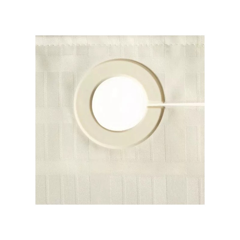 Manchester Mills Protect360° Shower Curtain Beige Boxed Stripe Microban HOOKLESS