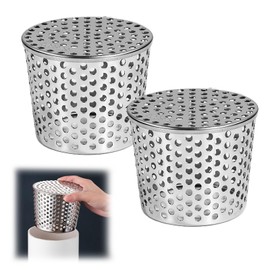 Pack of 2 Gutters Leaf Protection Rain Gutters Leaf Protection Silver Stainless Steel Suitable for Downpipes and Gutters Keep Your Yard Clean and Tidy 110-90 mm