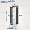 Neodrain Shower Niche Double Shelf Stainless Steel No Tile Needed