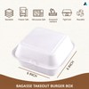Nationwide Paper Takeaway Bagasse Sugarcane Burger Box (50)