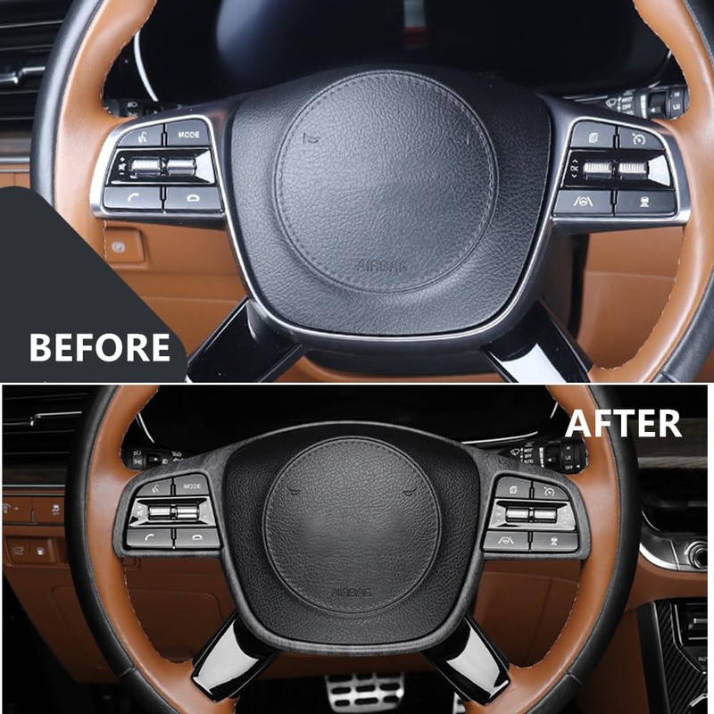 JUIVEEL ABS Car Steering Wheel Frame Cover Steering Wheel Button