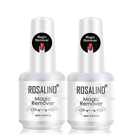 ROSALIND Gellack Entferner Set f√ºr UV Nagellack Magic Remover Aceton Peel Off 2 St√ºck 15ml Kit Schnelles Entladen
