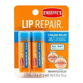 OKeeffes Lip Repair Protector Labial  Cooling Relief Lip Balm, 2-Pack                                                                                 